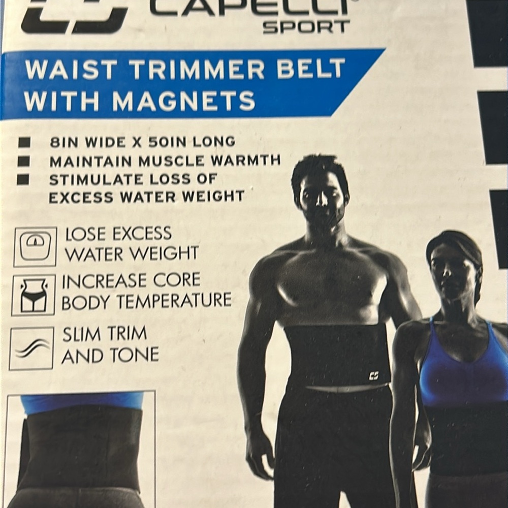 Waist trimmer slimming belt XXL/XXXL with lumbar magnets NEW 8”Wx 50”L - Picture 3 of 11